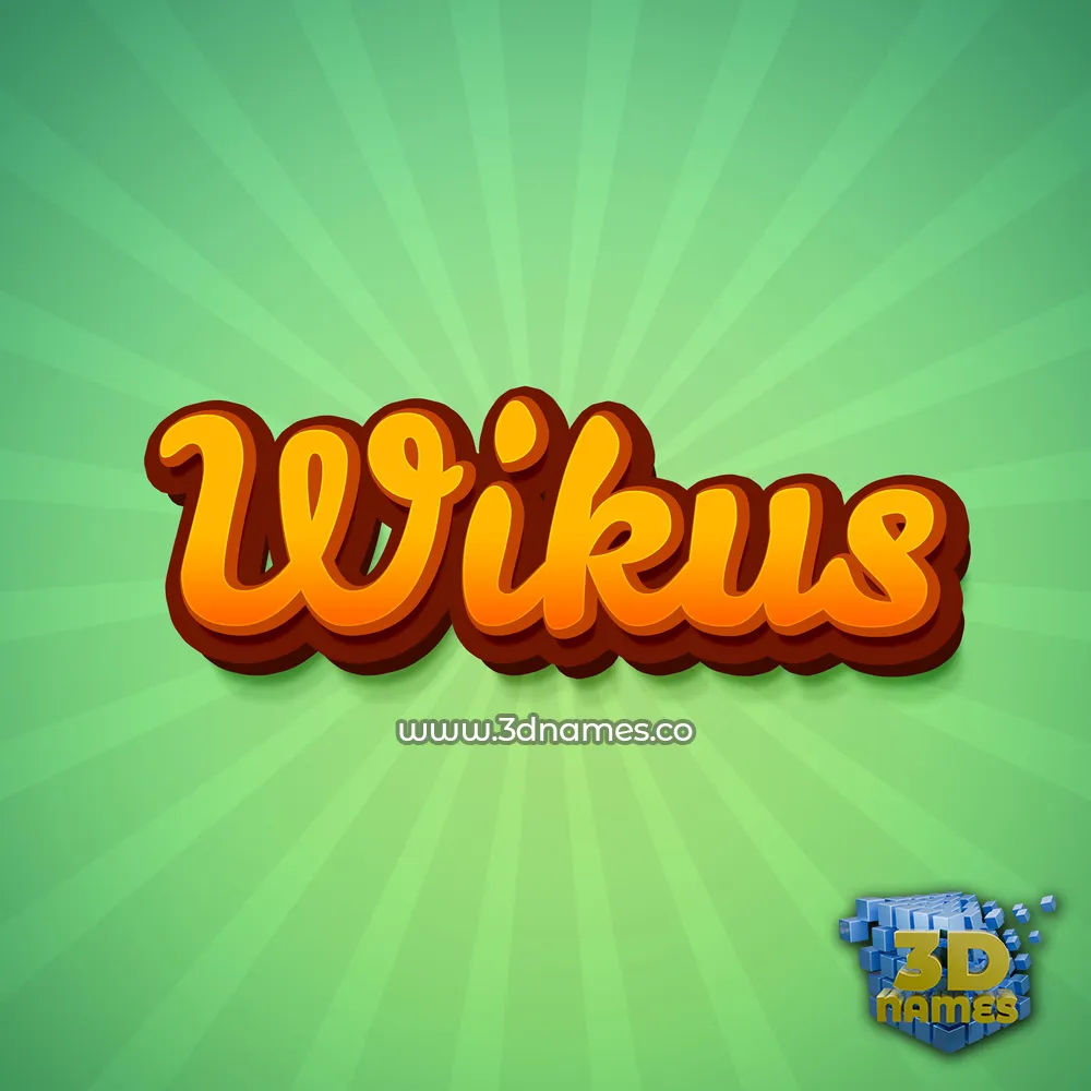 wikus in Green Rays style - 3D name wallpaper