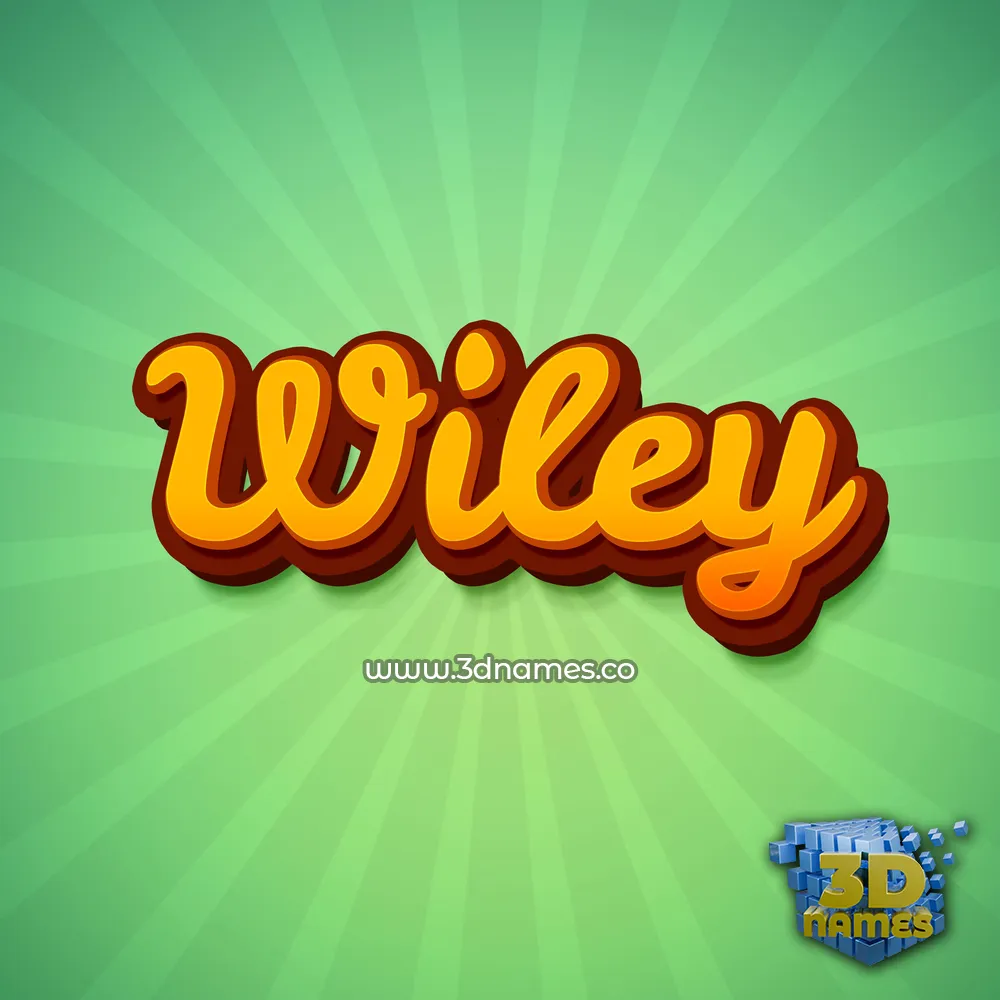 wiley in Green Rays style - 3D name wallpaper