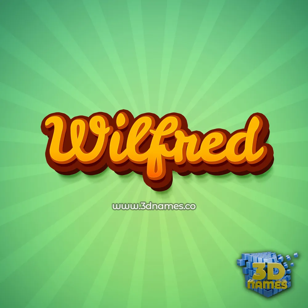 wilfred in Green Rays style - 3D name wallpaper
