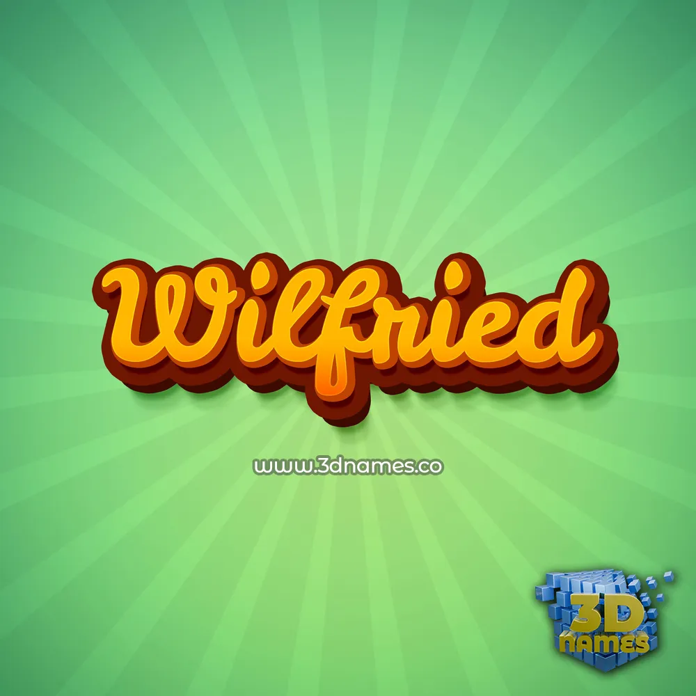 wilfried in Green Rays style - 3D name wallpaper