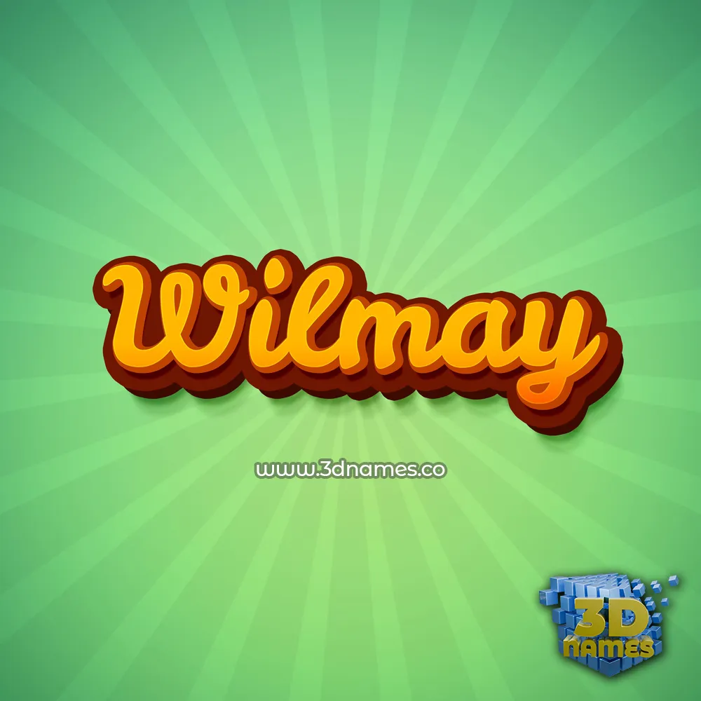wilmay in Green Rays style - 3D name wallpaper