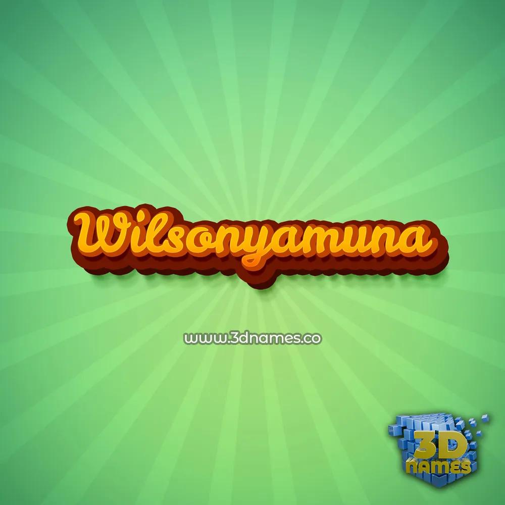 wilsonyamuna in Green Rays style - 3D name wallpaper