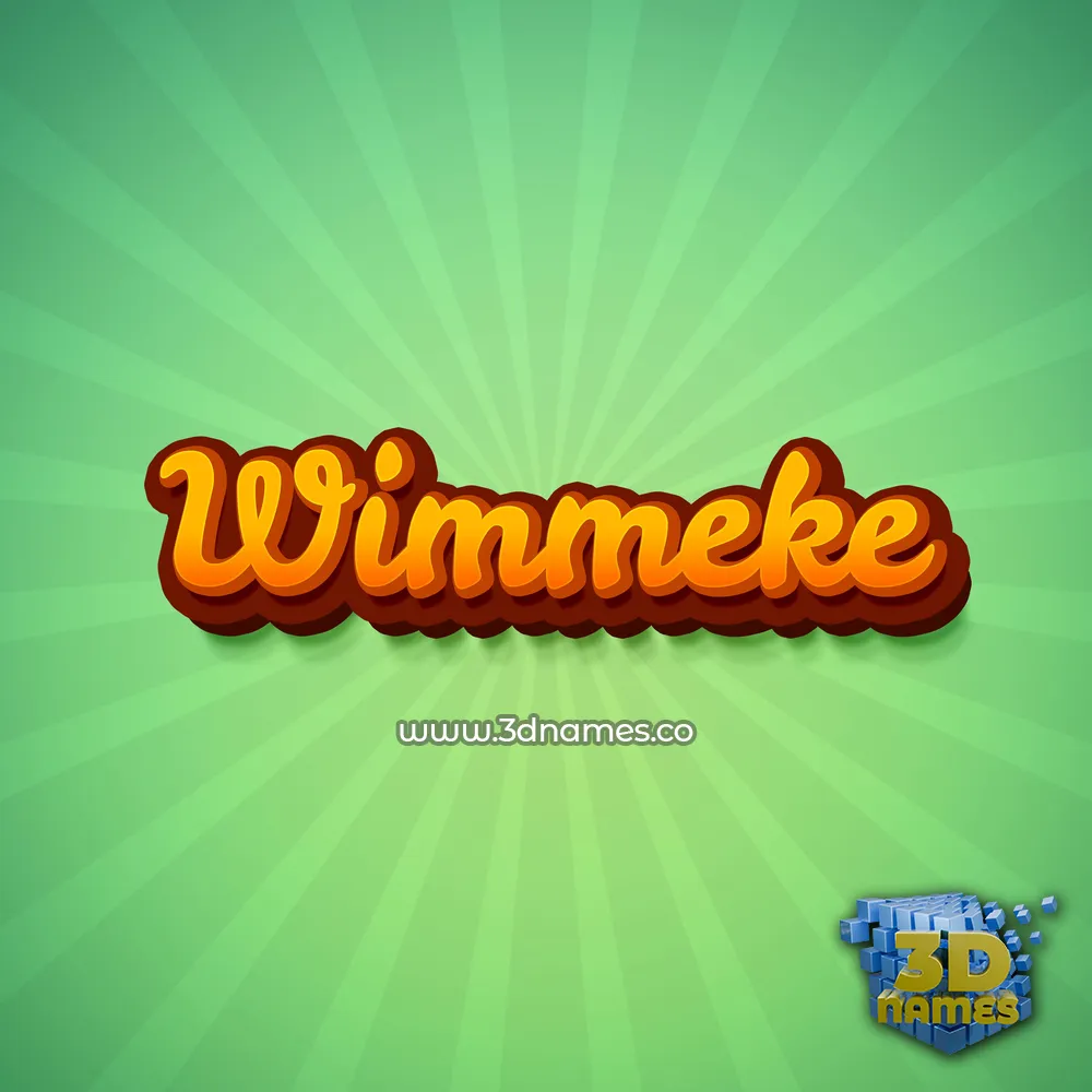 wimmeke in Green Rays style - 3D name wallpaper