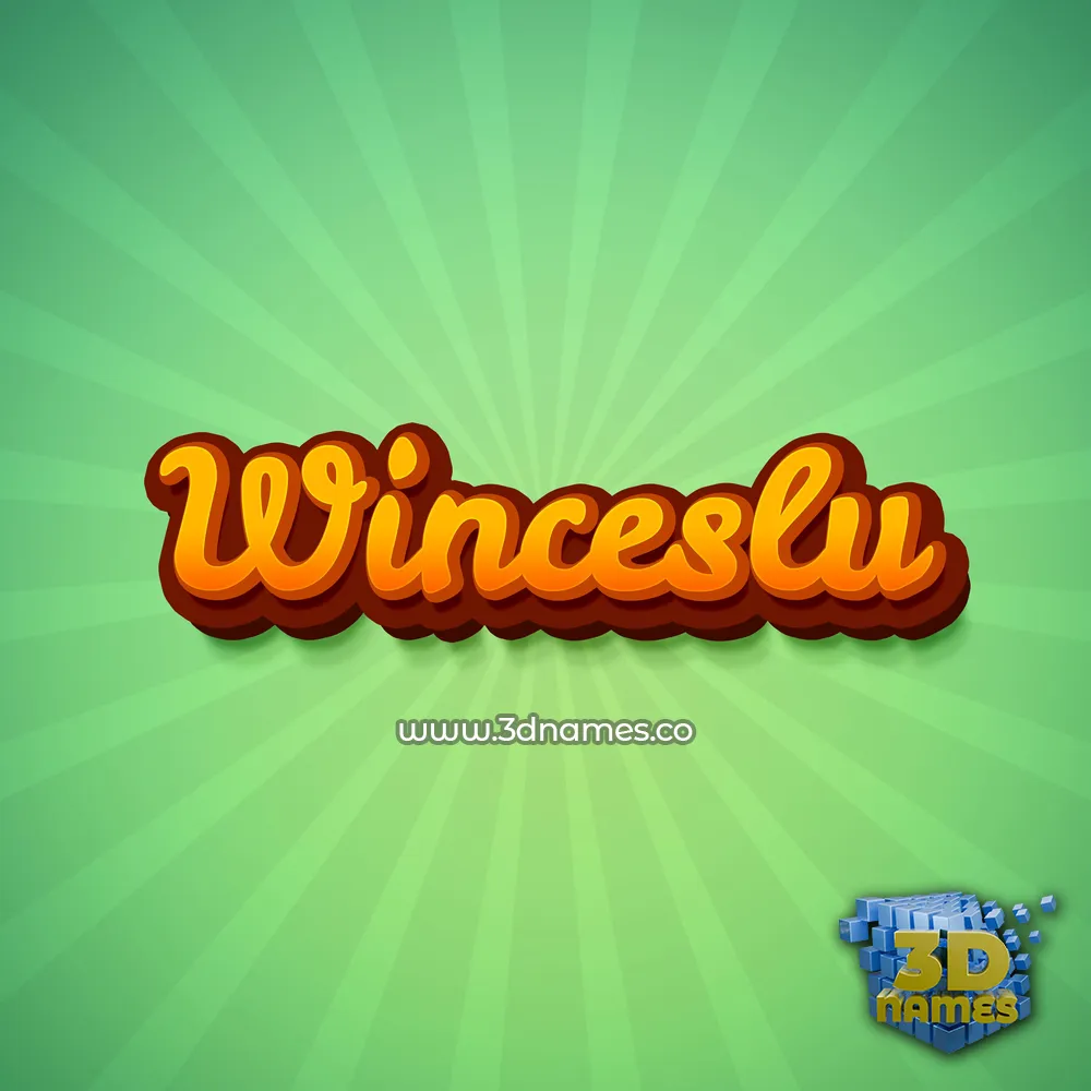 winceslu in Green Rays style - 3D name wallpaper