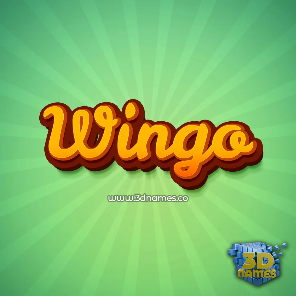 wingo in Green Rays style - 3D name wallpaper