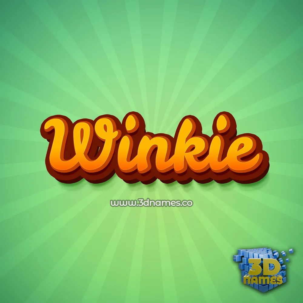 winkie in Green Rays style - 3D name wallpaper