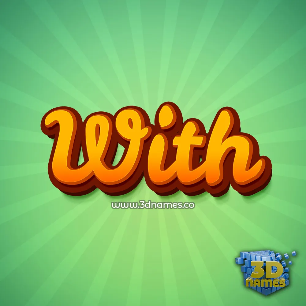 with in Green Rays style - 3D name wallpaper