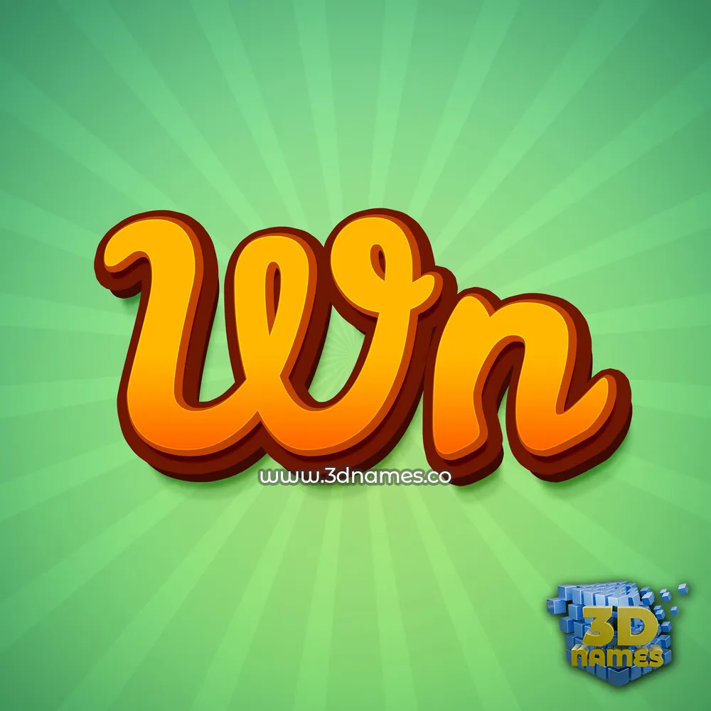 wn in Green Rays style - 3D name wallpaper