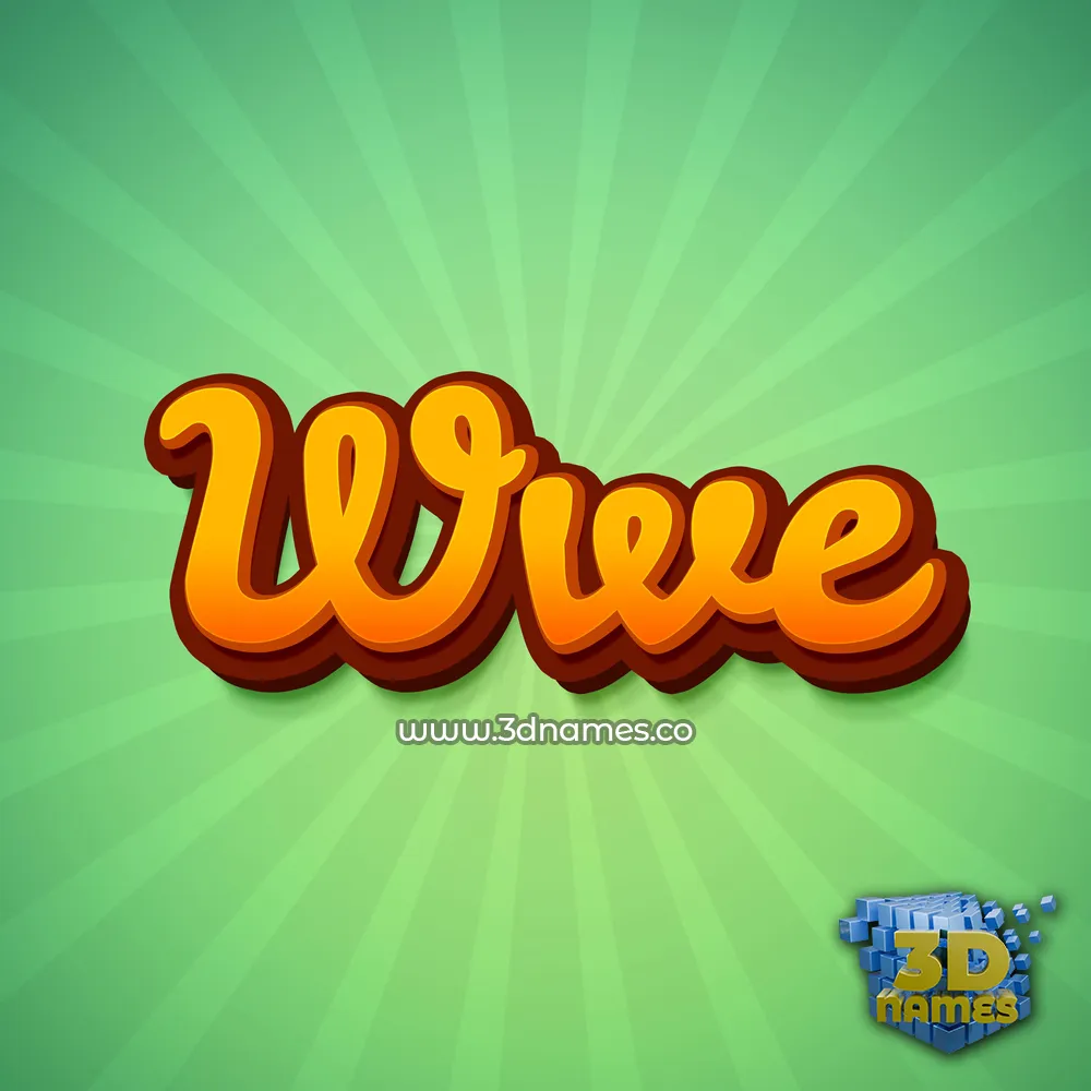wwe in Green Rays style - 3D name wallpaper