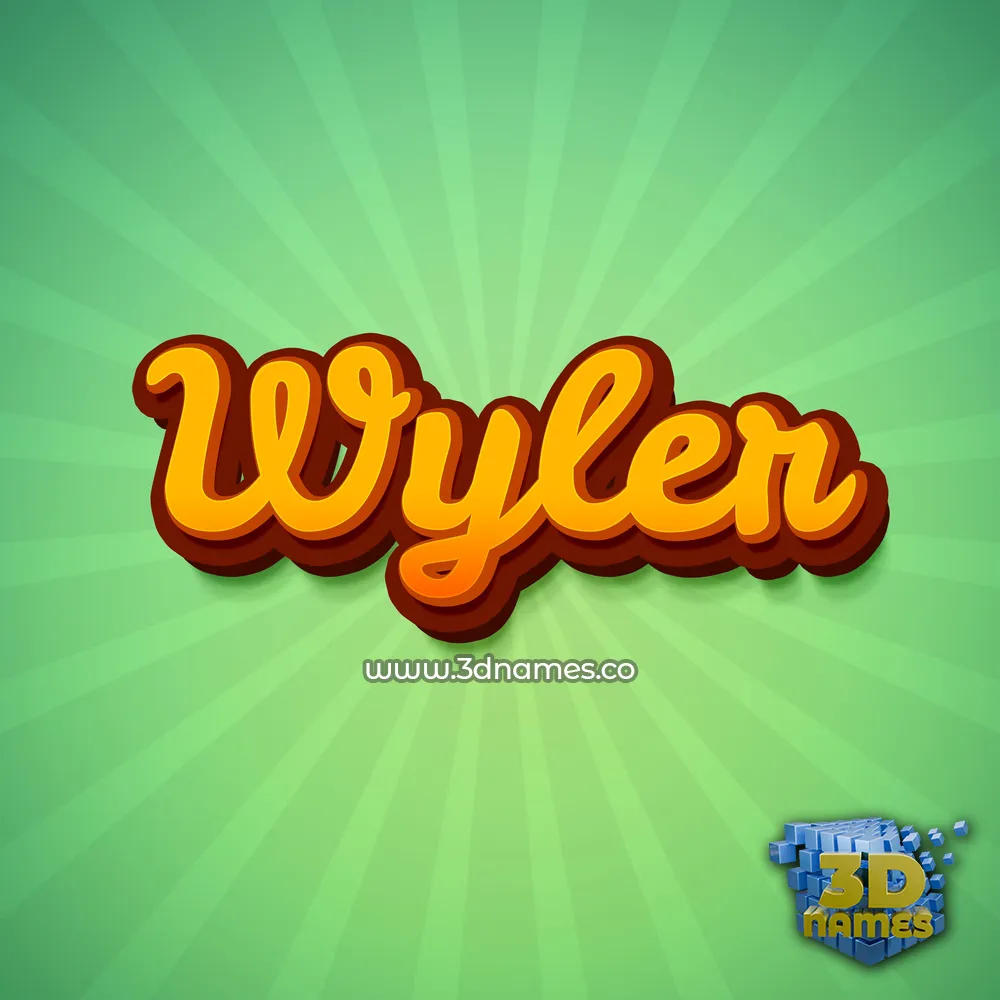 wyler in Green Rays style - 3D name wallpaper