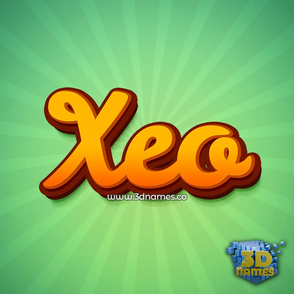xeo in Green Rays style - 3D name wallpaper