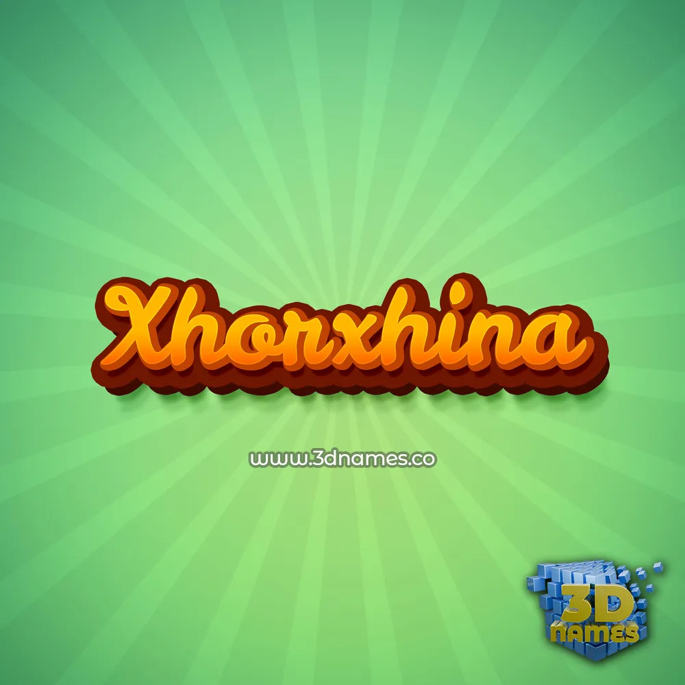 xhorxhina in Green Rays style - 3D name wallpaper