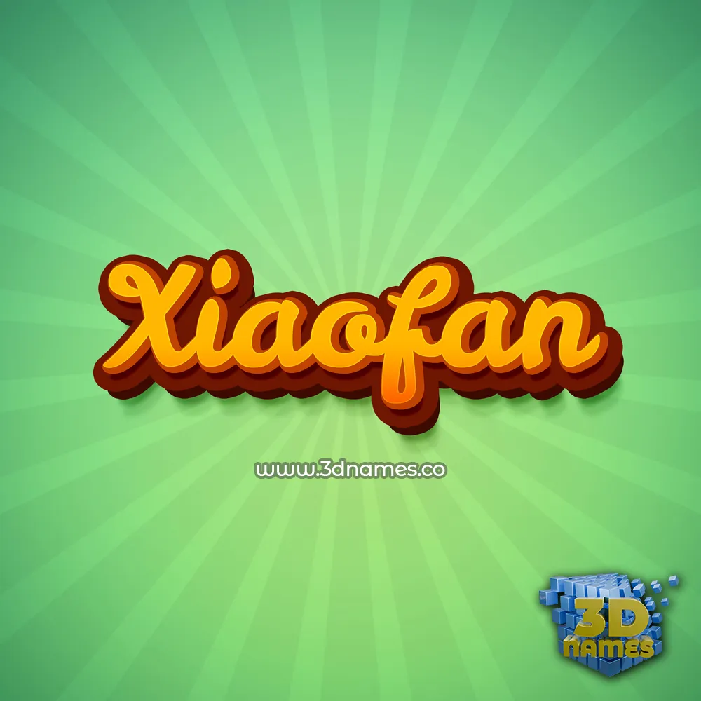 xiaofan in Green Rays style - 3D name wallpaper