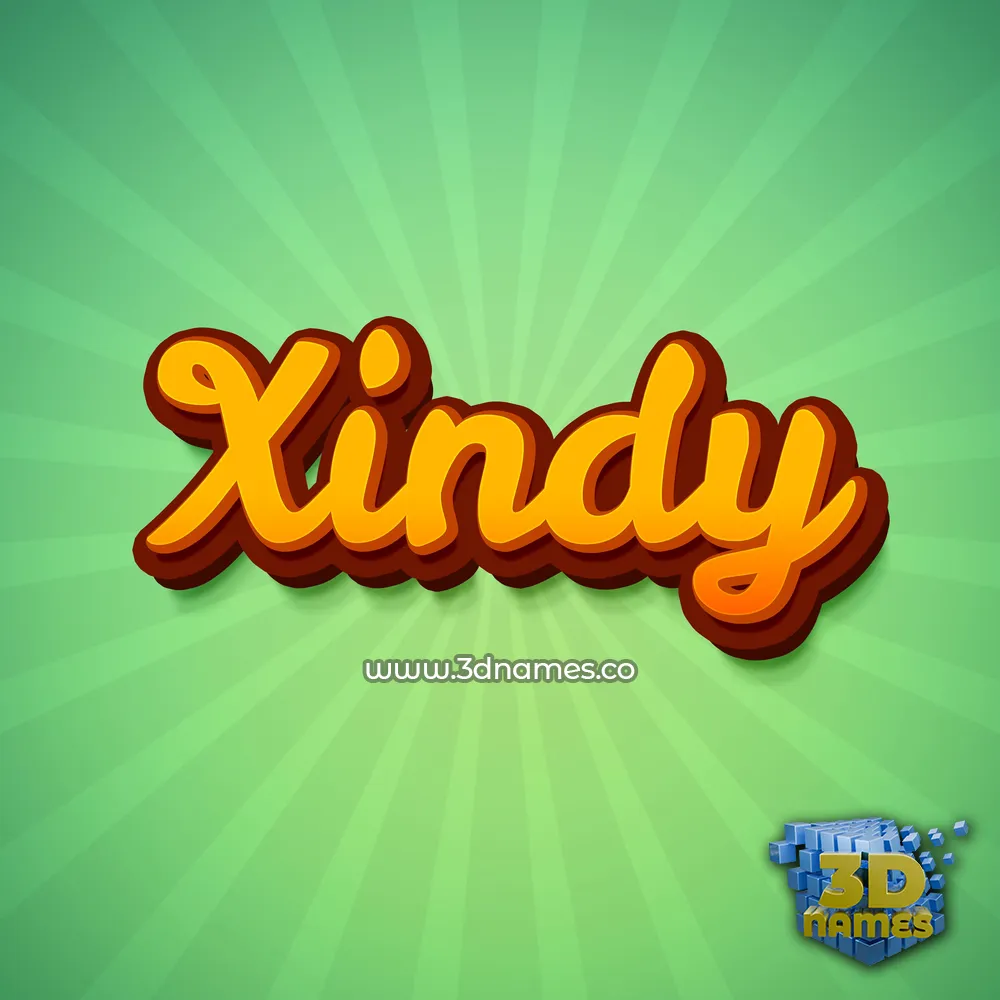 xindy in Green Rays style - 3D name wallpaper
