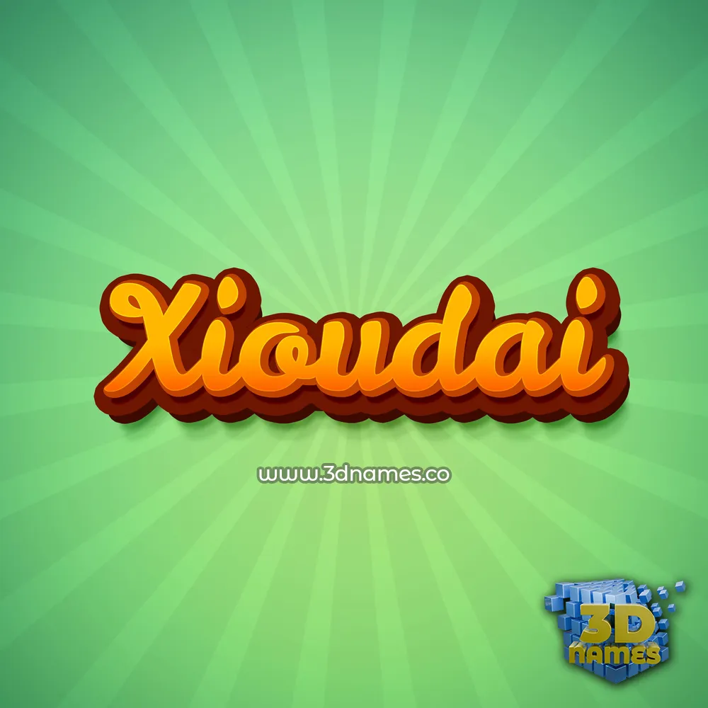 xioudai in Green Rays style - 3D name wallpaper