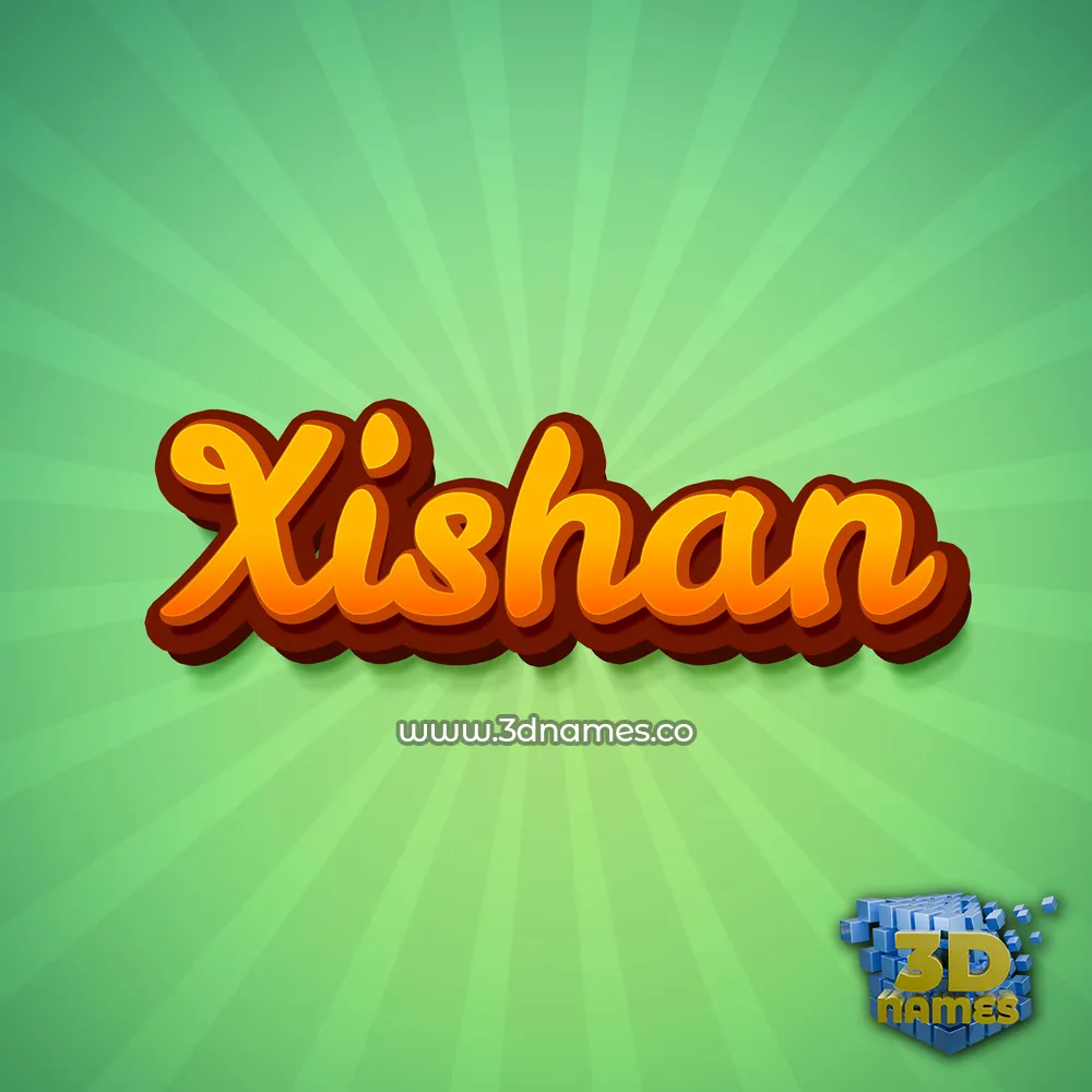 xishan in Green Rays style - 3D name wallpaper