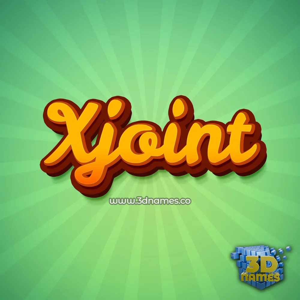 xjoint in Green Rays style - 3D name wallpaper