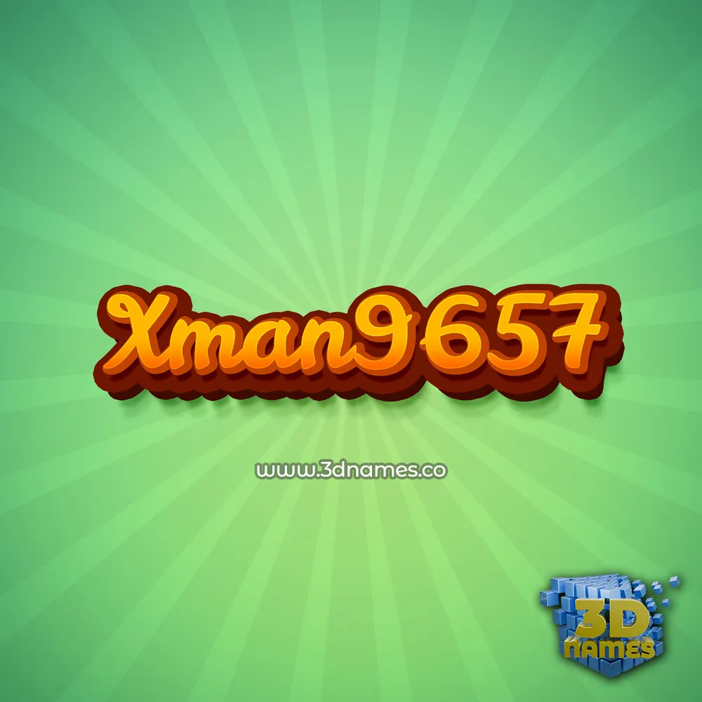 xman9657 in Green Rays style - 3D name wallpaper