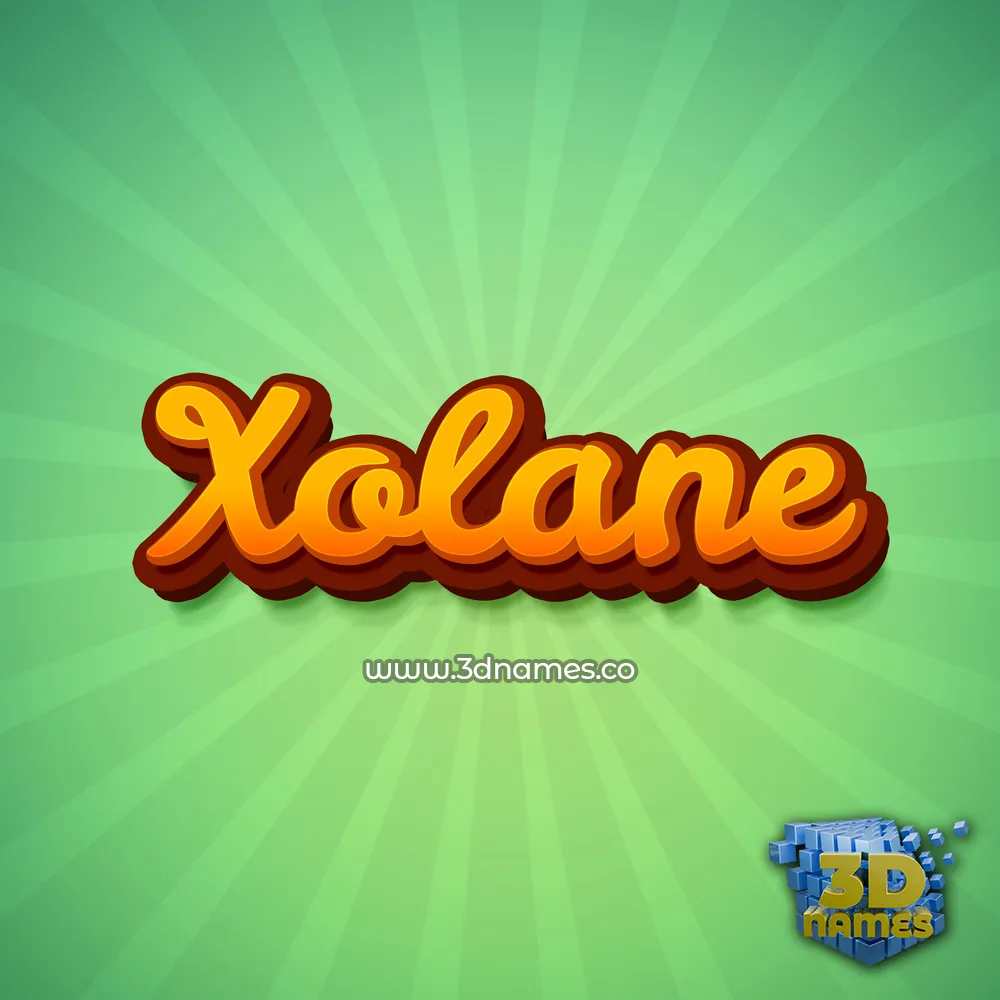xolane in Green Rays style - 3D name wallpaper