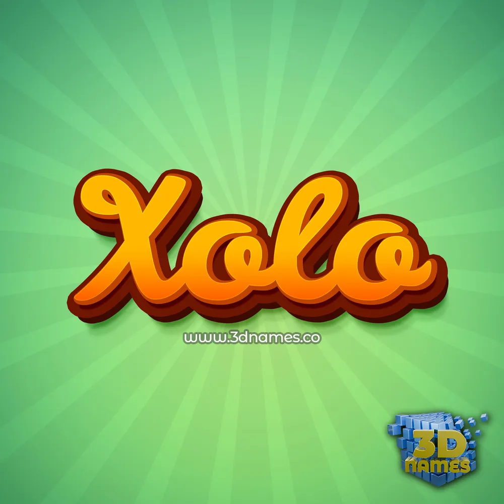xolo in Green Rays style - 3D name wallpaper