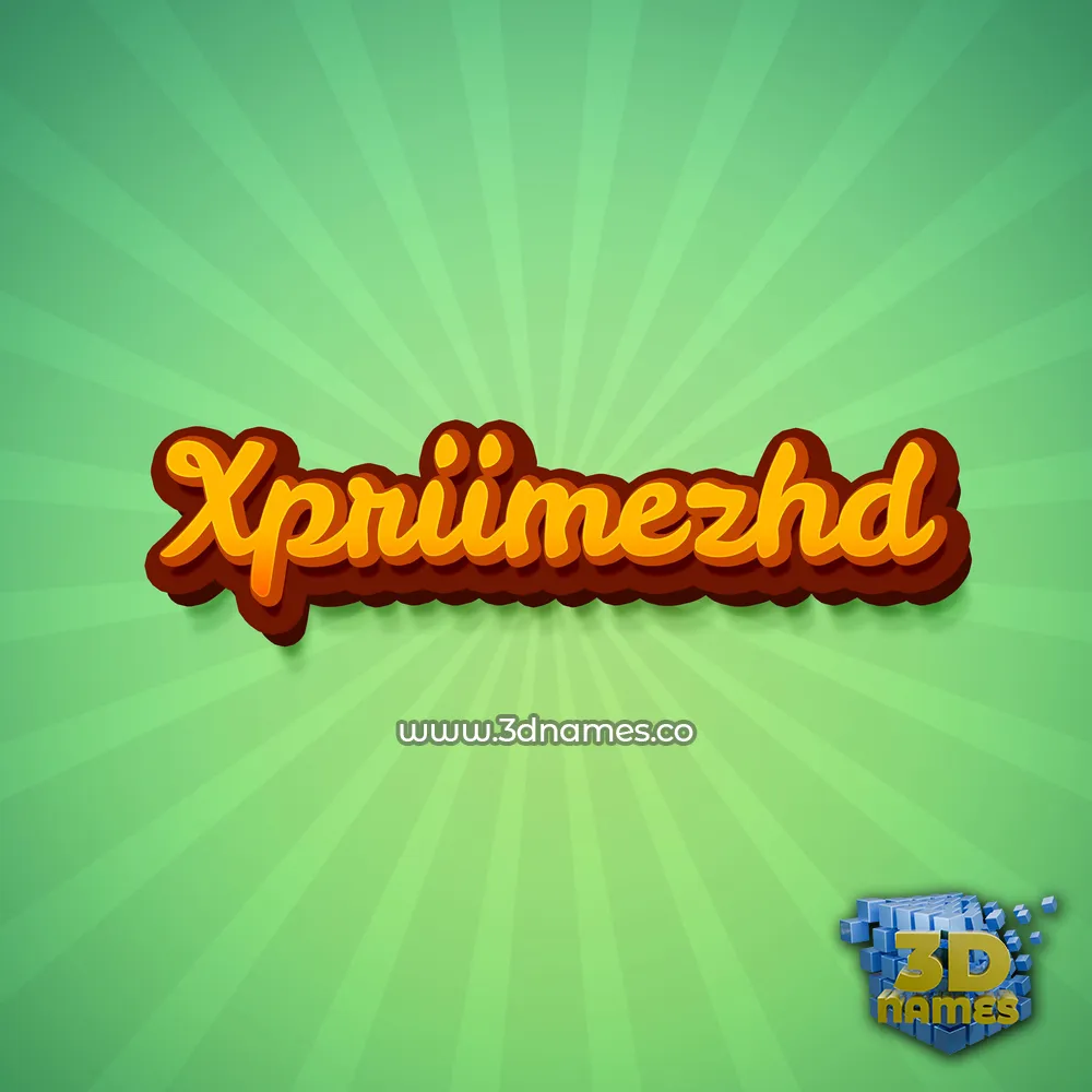 xpriimezhd in Green Rays style - 3D name wallpaper