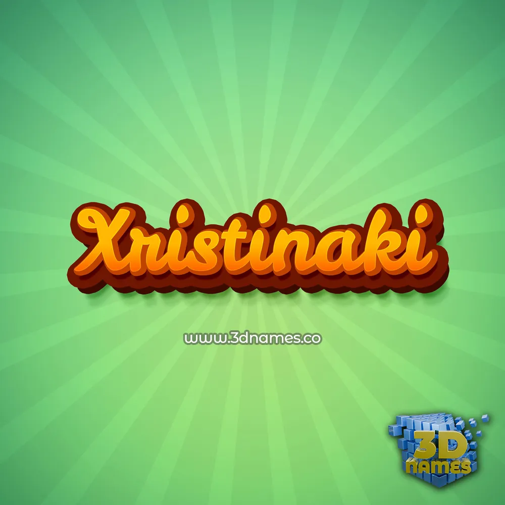 xristinaki in Green Rays style - 3D name wallpaper