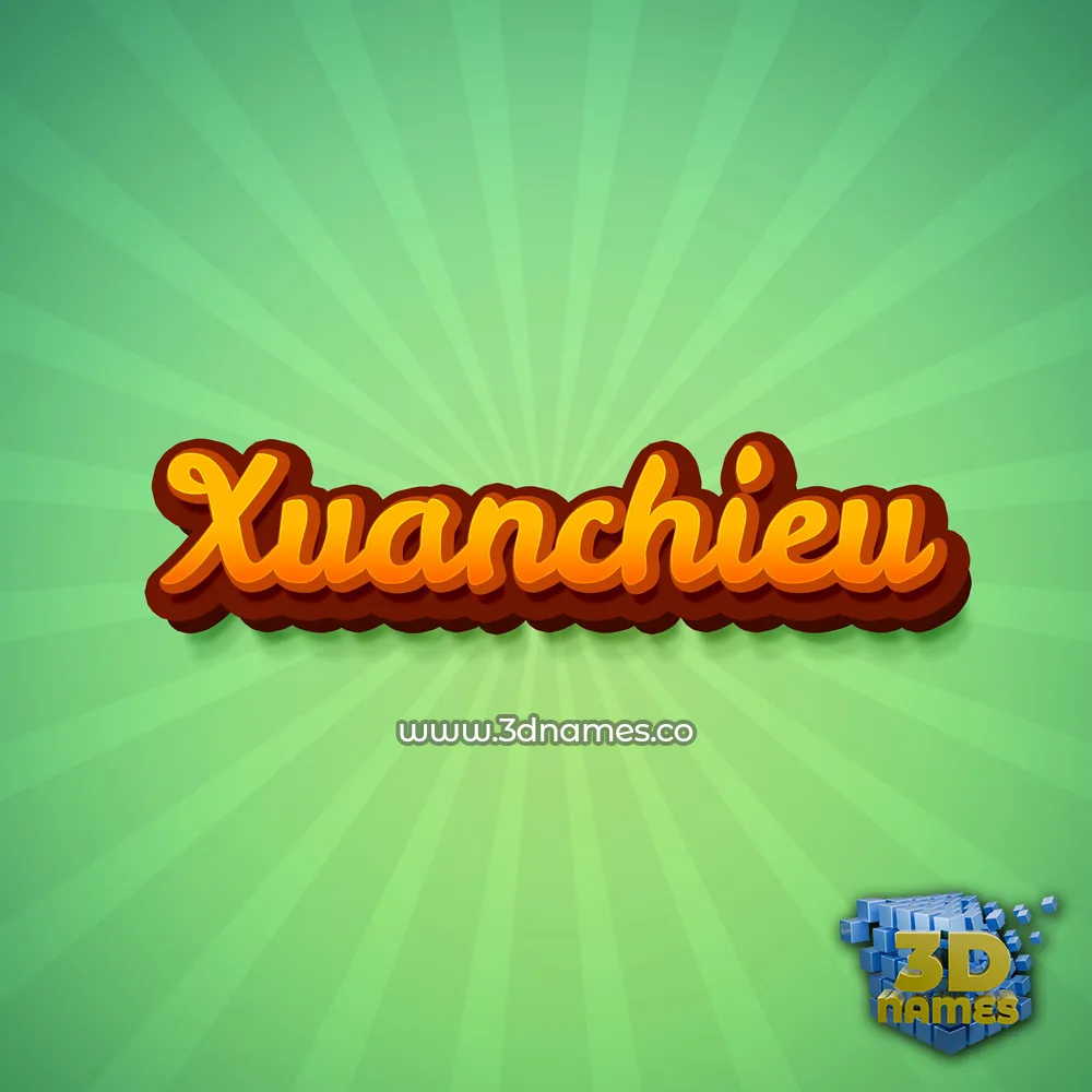 xuanchieu in Green Rays style - 3D name wallpaper