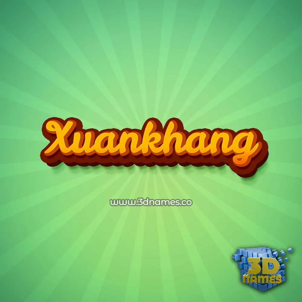 xuankhang in Green Rays style - 3D name wallpaper