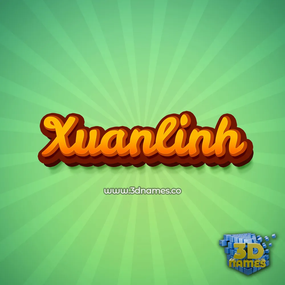 xuanlinh in Green Rays style - 3D name wallpaper