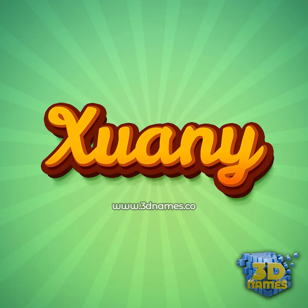 xuany in Green Rays style - 3D name wallpaper
