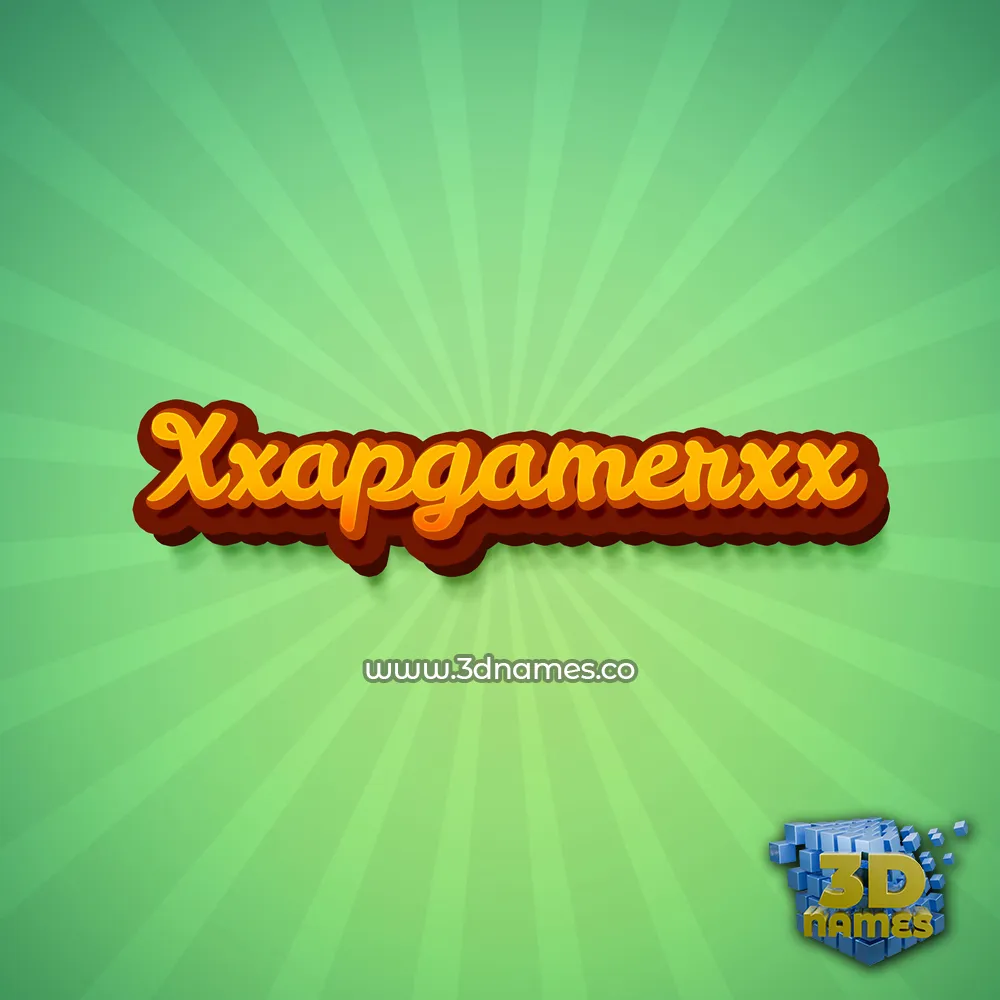 xxapgamerxx in Green Rays style - 3D name wallpaper