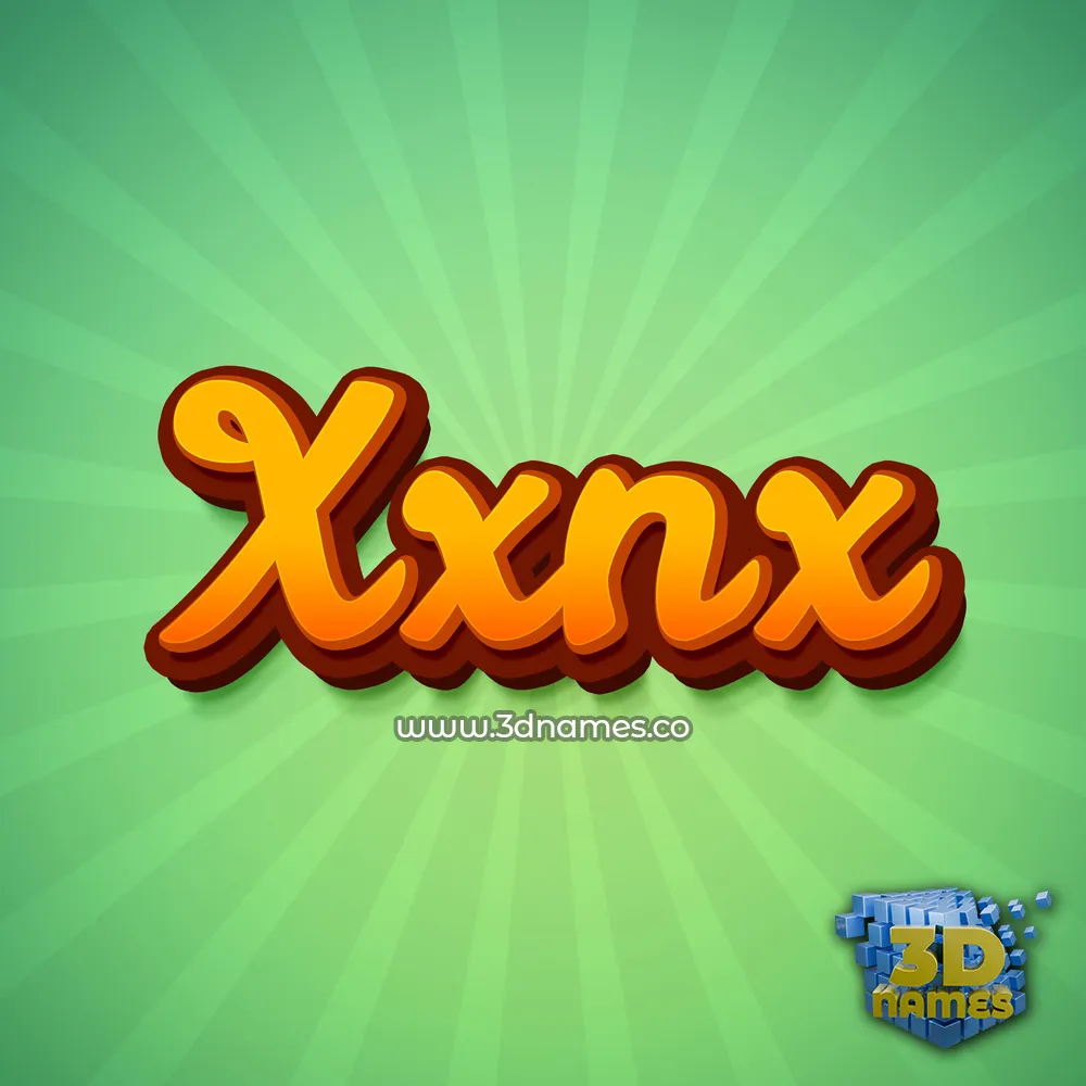 xxnx in Green Rays style - 3D name wallpaper