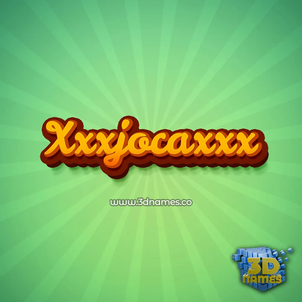 xxxjocaxxx in Green Rays style - 3D name wallpaper