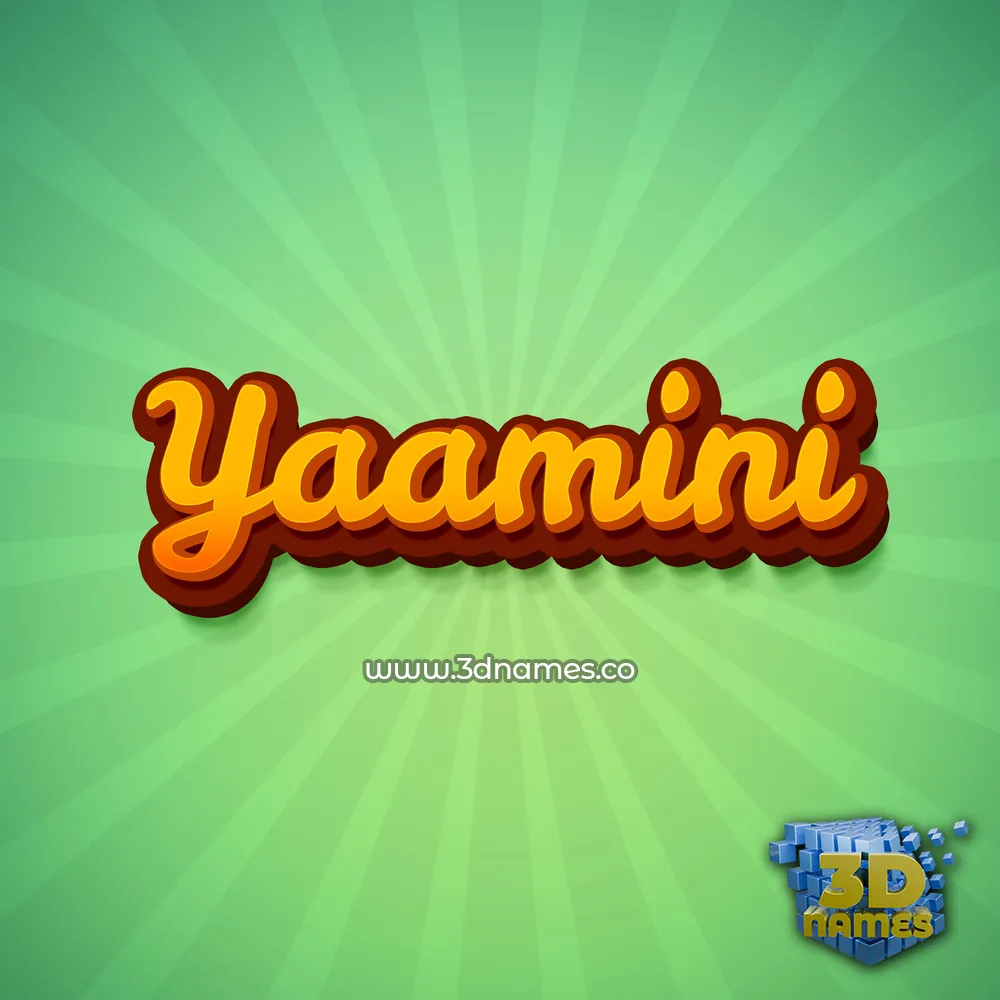 yaamini in Green Rays style - 3D name wallpaper