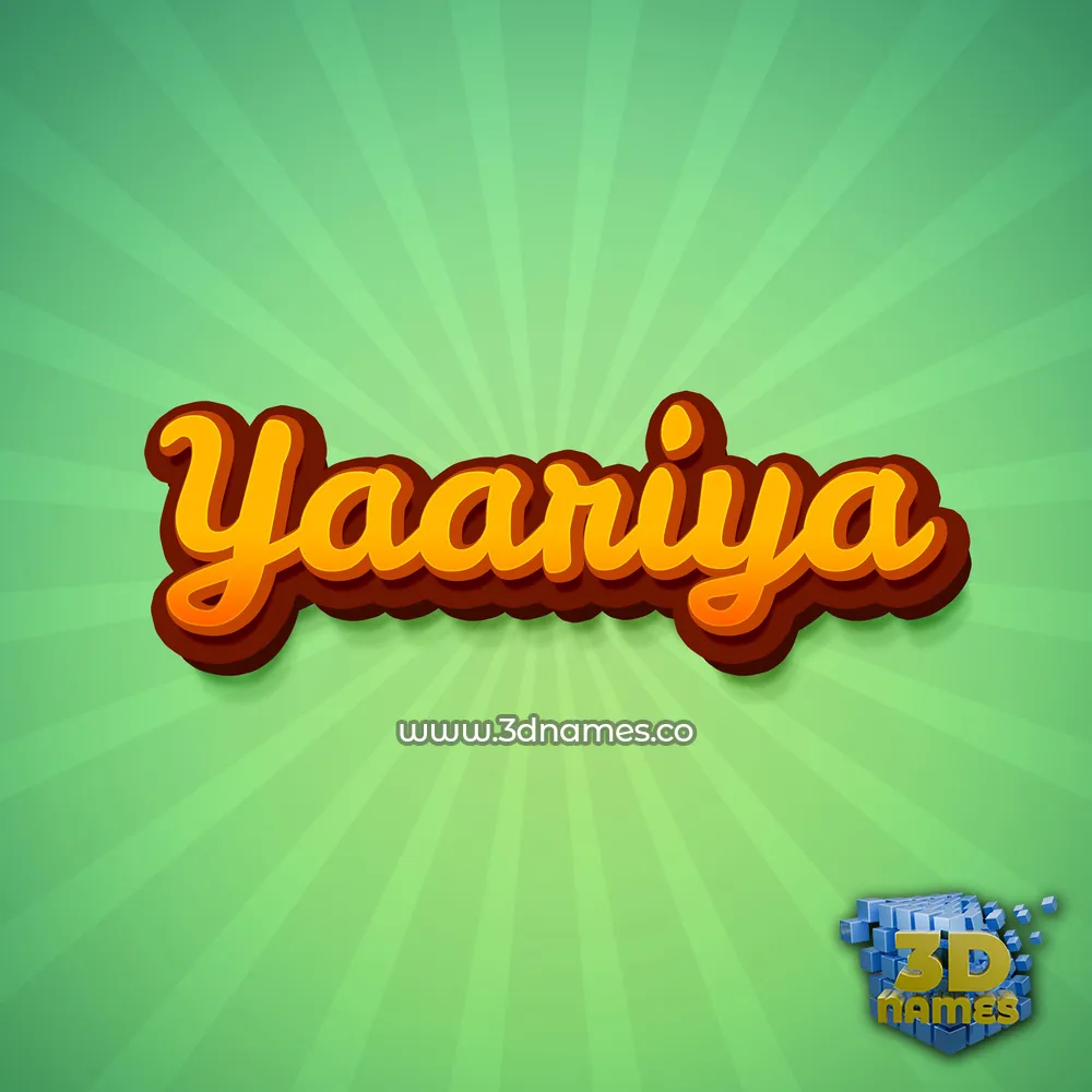yaariya in Green Rays style - 3D name wallpaper