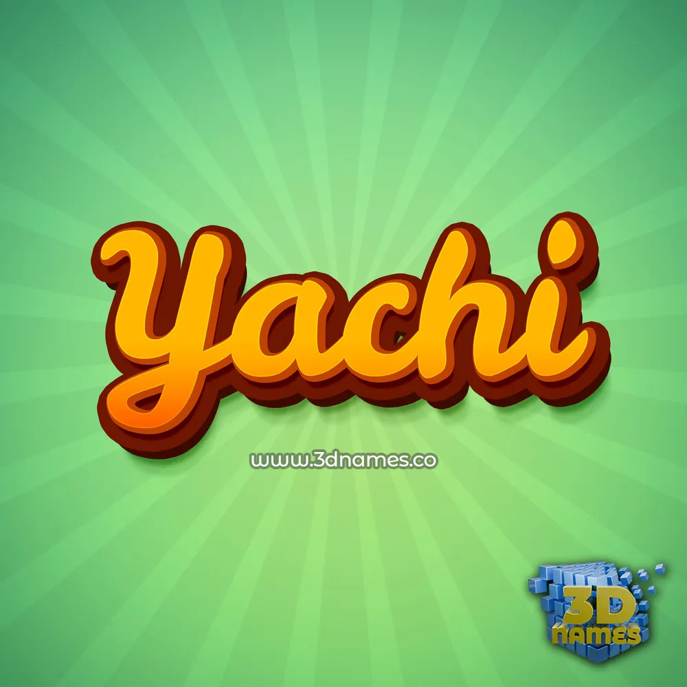 yachi in Green Rays style - 3D name wallpaper