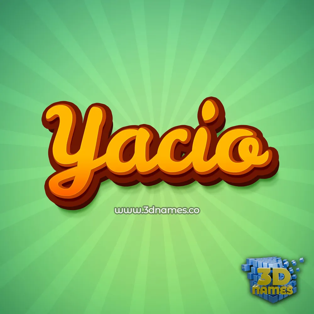 yacio in Green Rays style - 3D name wallpaper