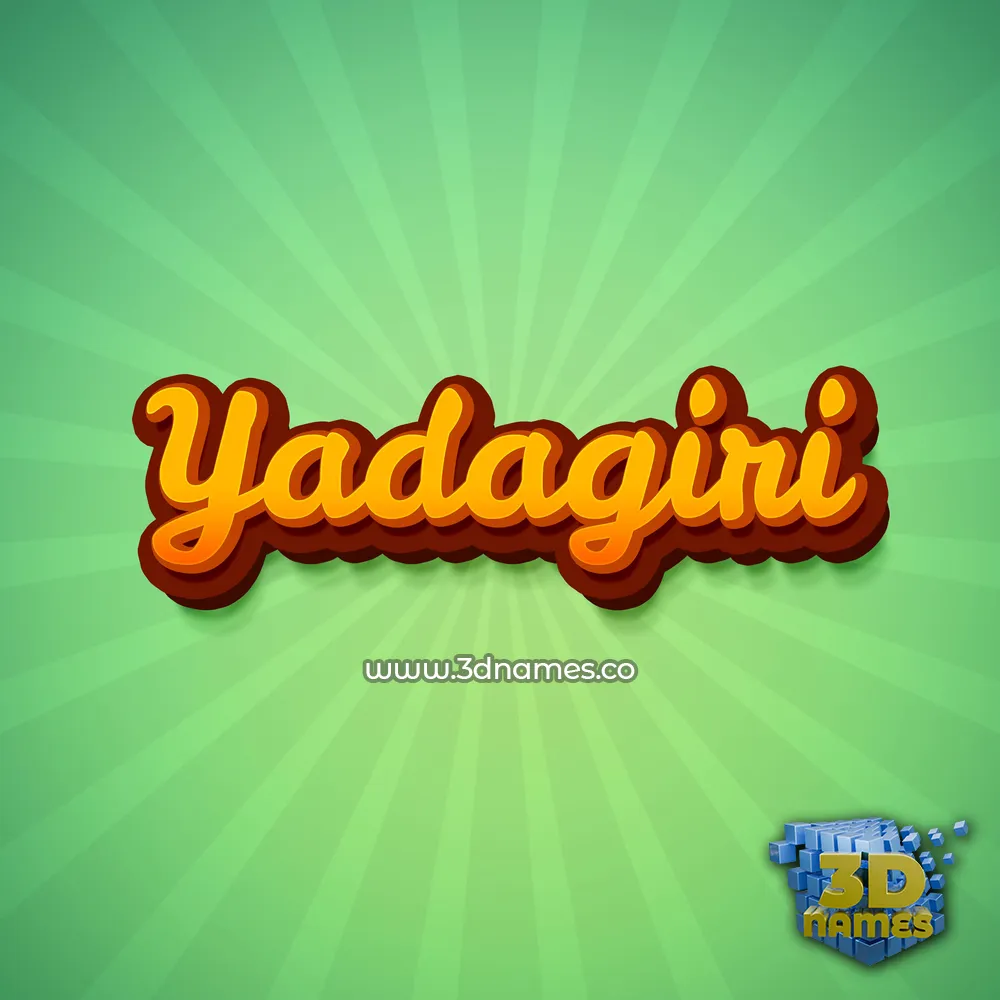 yadagiri in Green Rays style - 3D name wallpaper