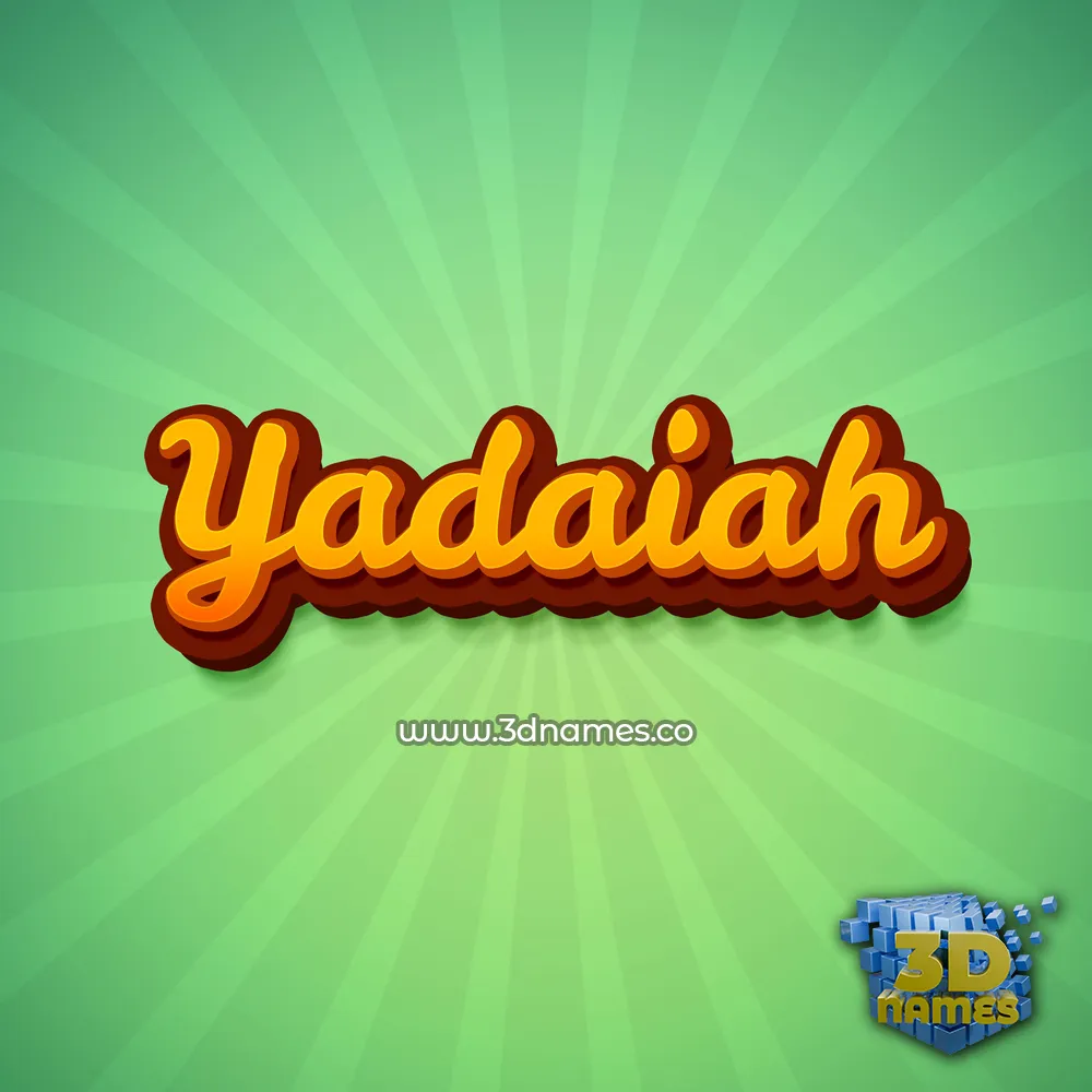 yadaiah in Green Rays style - 3D name wallpaper