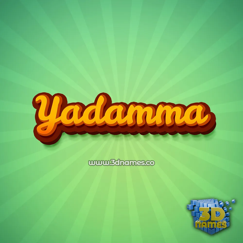 yadamma in Green Rays style - 3D name wallpaper