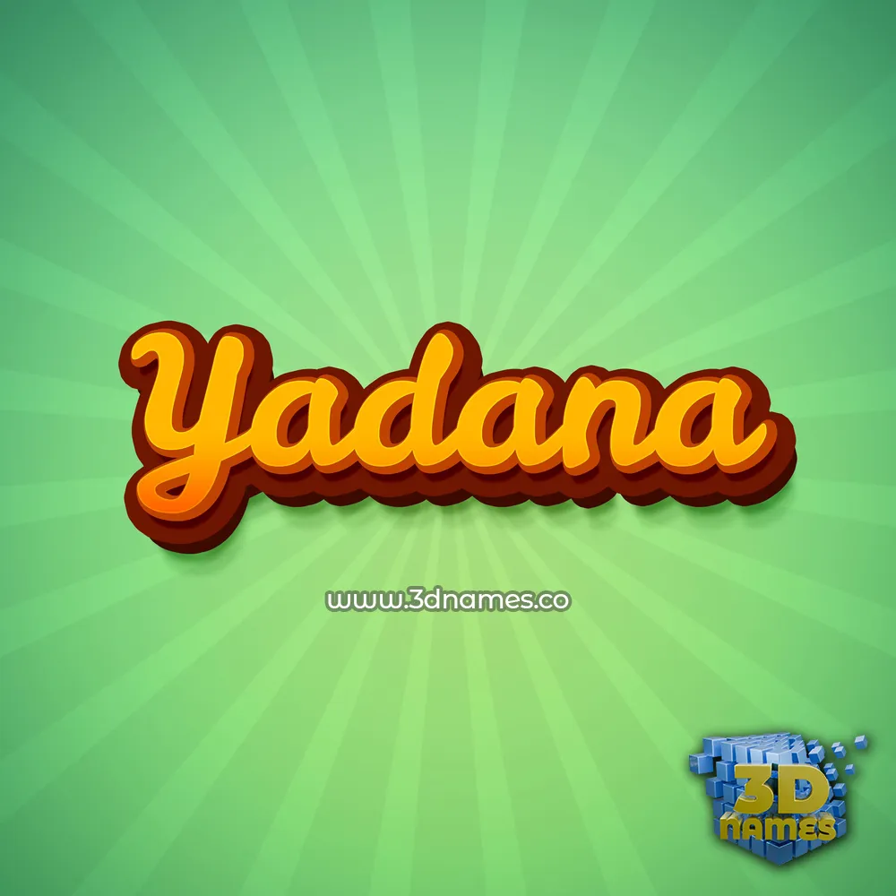yadana in Green Rays style - 3D name wallpaper