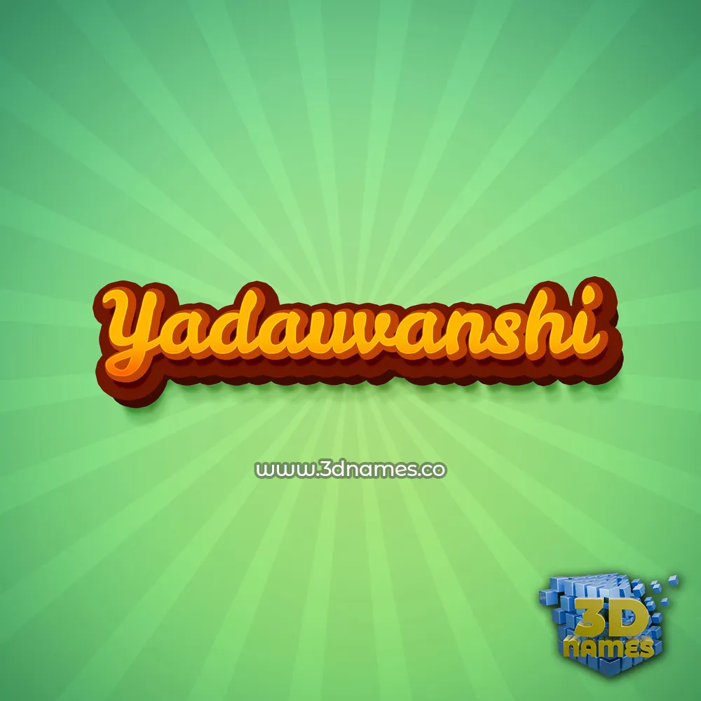 yadauvanshi in Green Rays style - 3D name wallpaper