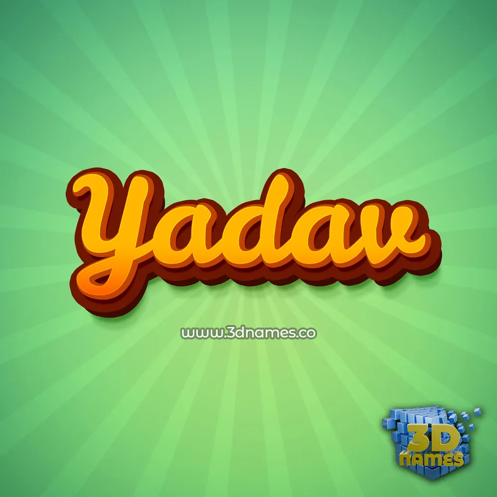 yadav in Green Rays style - 3D name wallpaper