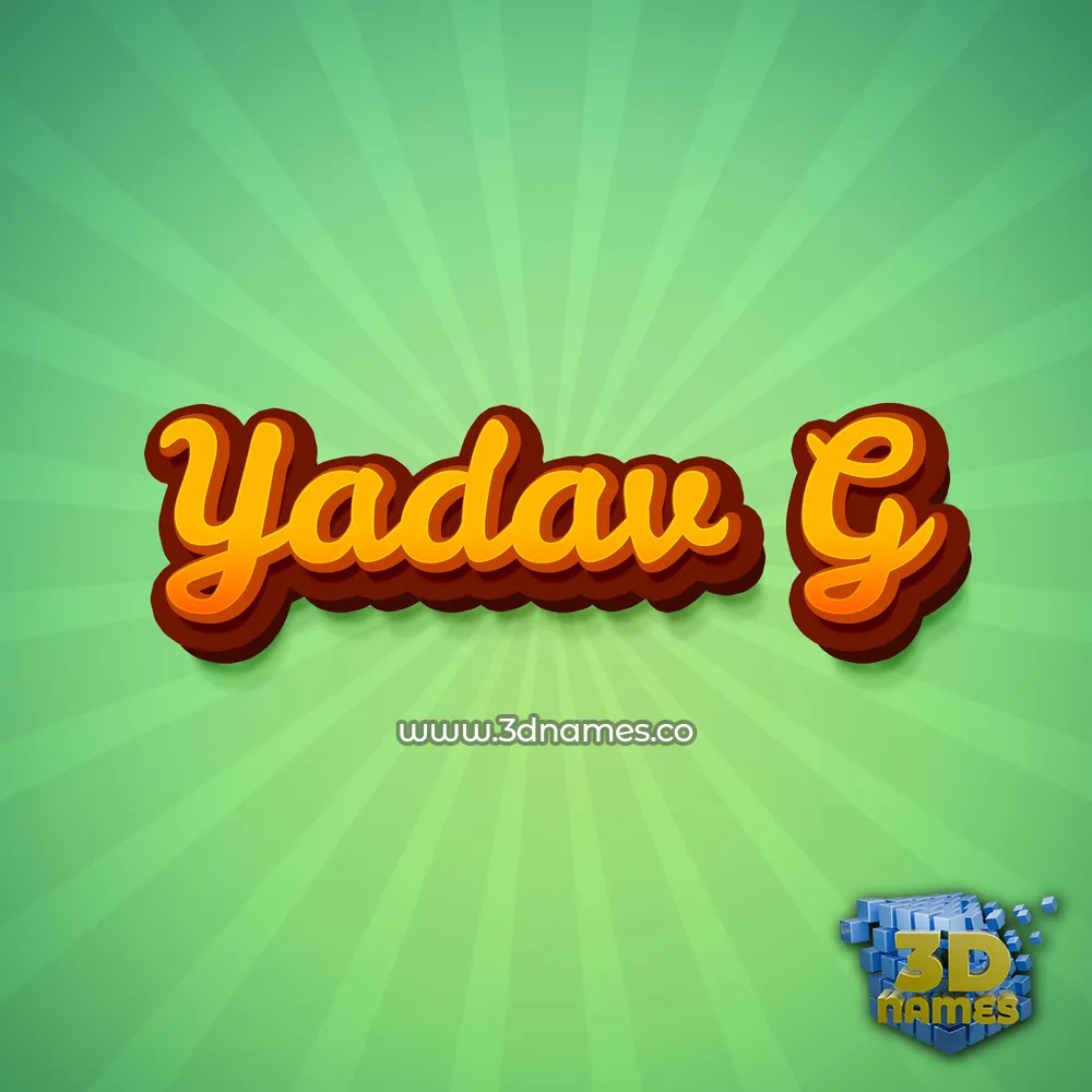 yadav g in Green Rays style - 3D name wallpaper