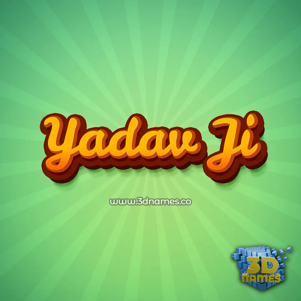 yadav ji in Green Rays style - 3D name wallpaper