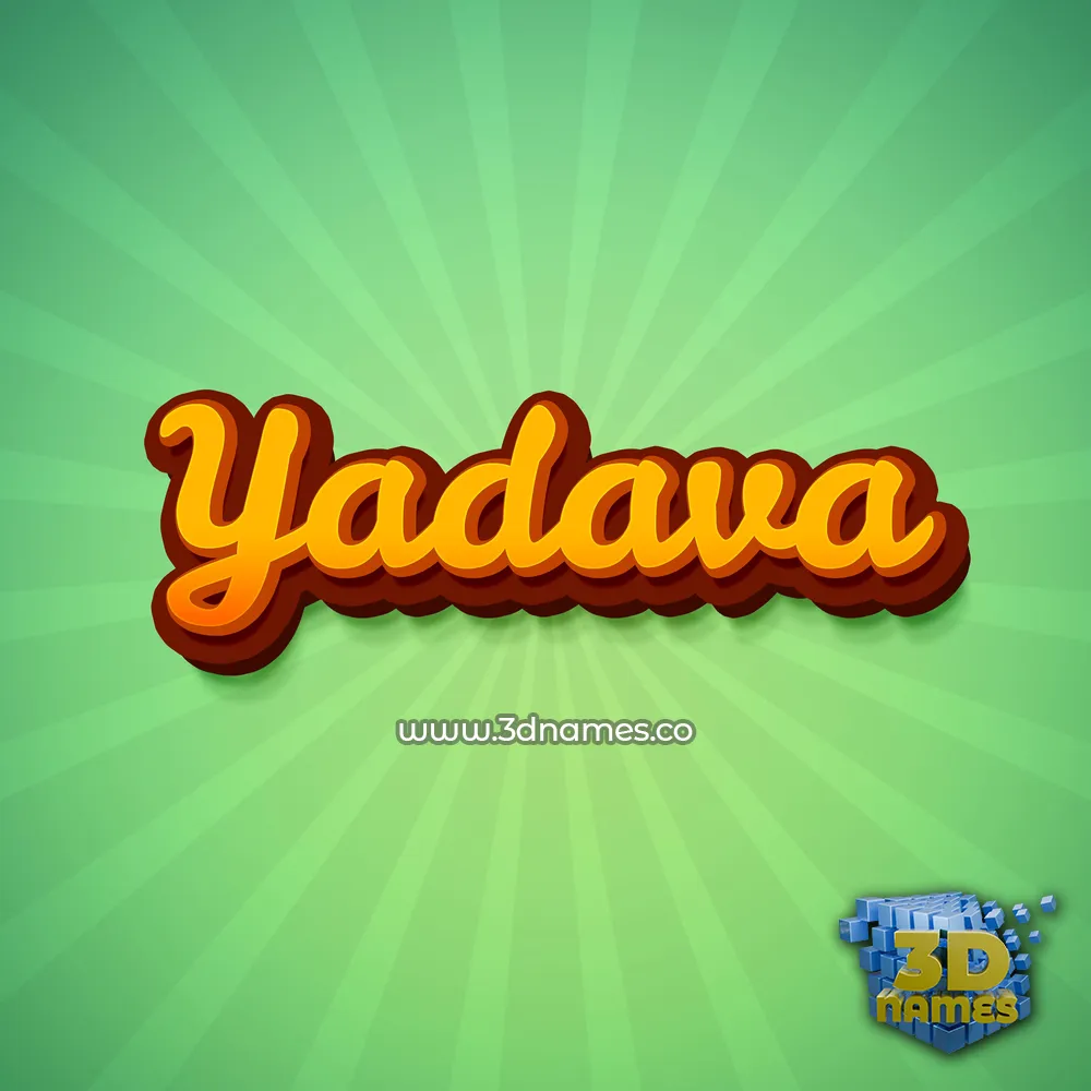 yadava in Green Rays style - 3D name wallpaper