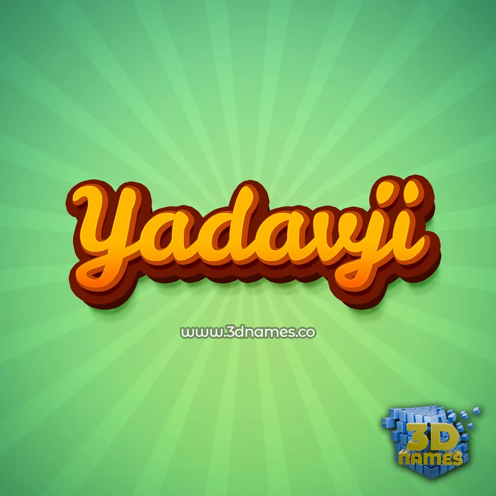 yadavji in Green Rays style - 3D name wallpaper