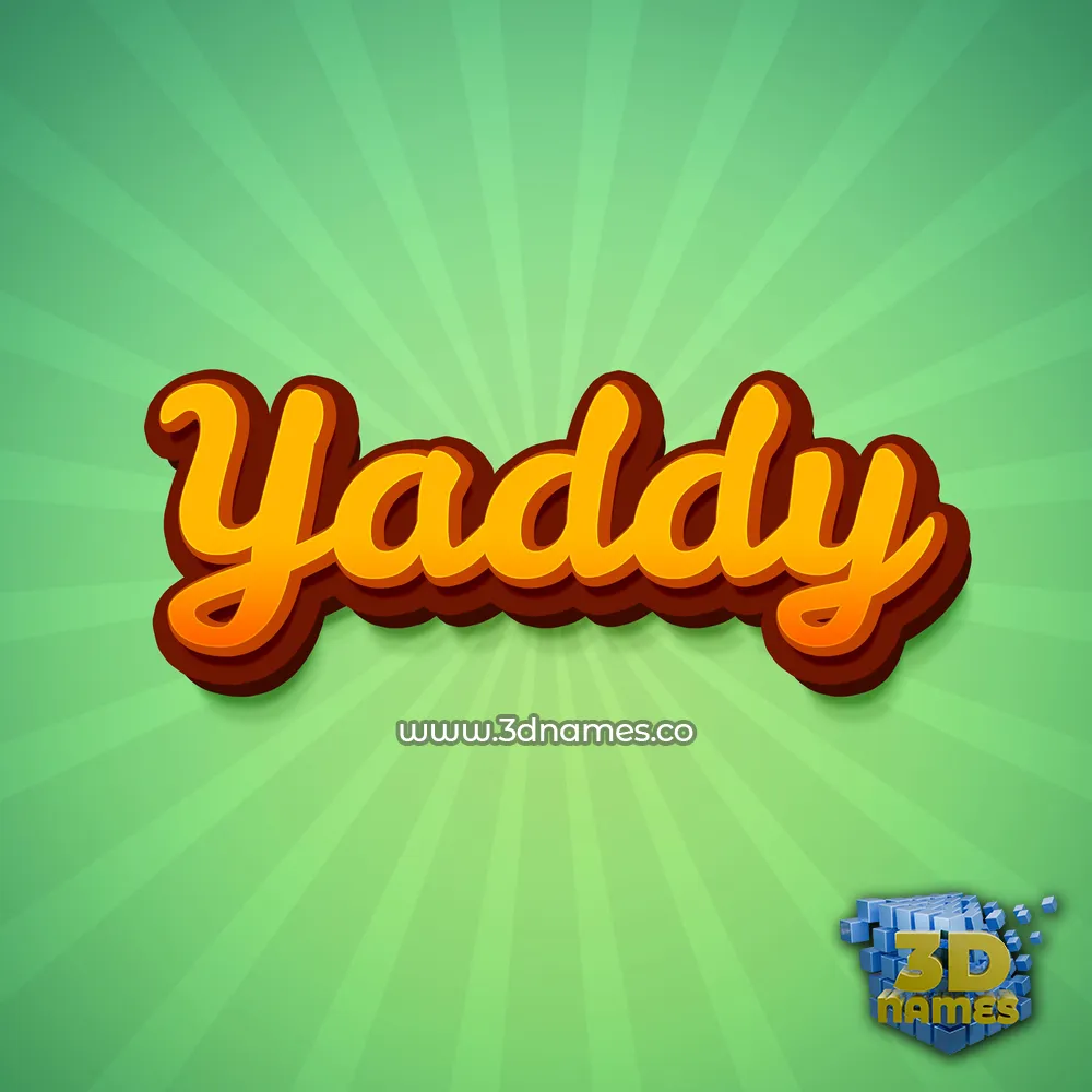 yaddy in Green Rays style - 3D name wallpaper