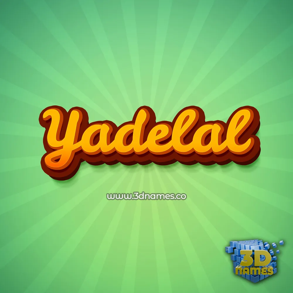 yadelal in Green Rays style - 3D name wallpaper