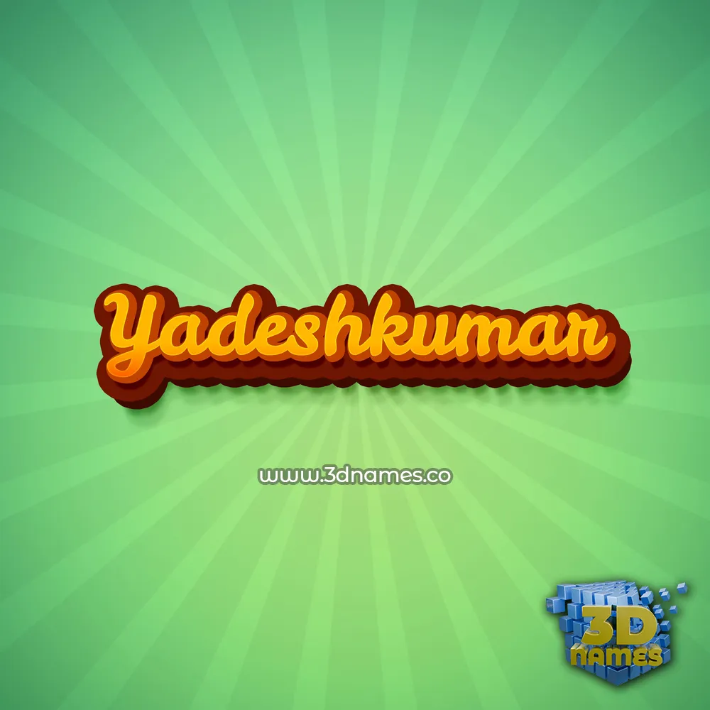 yadeshkumar in Green Rays style - 3D name wallpaper